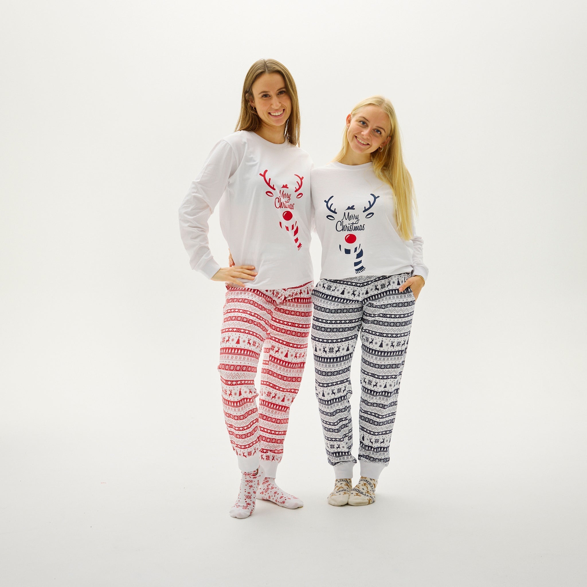 R&B | Süßer Weihnachts-Schlafanzug Rot Damen