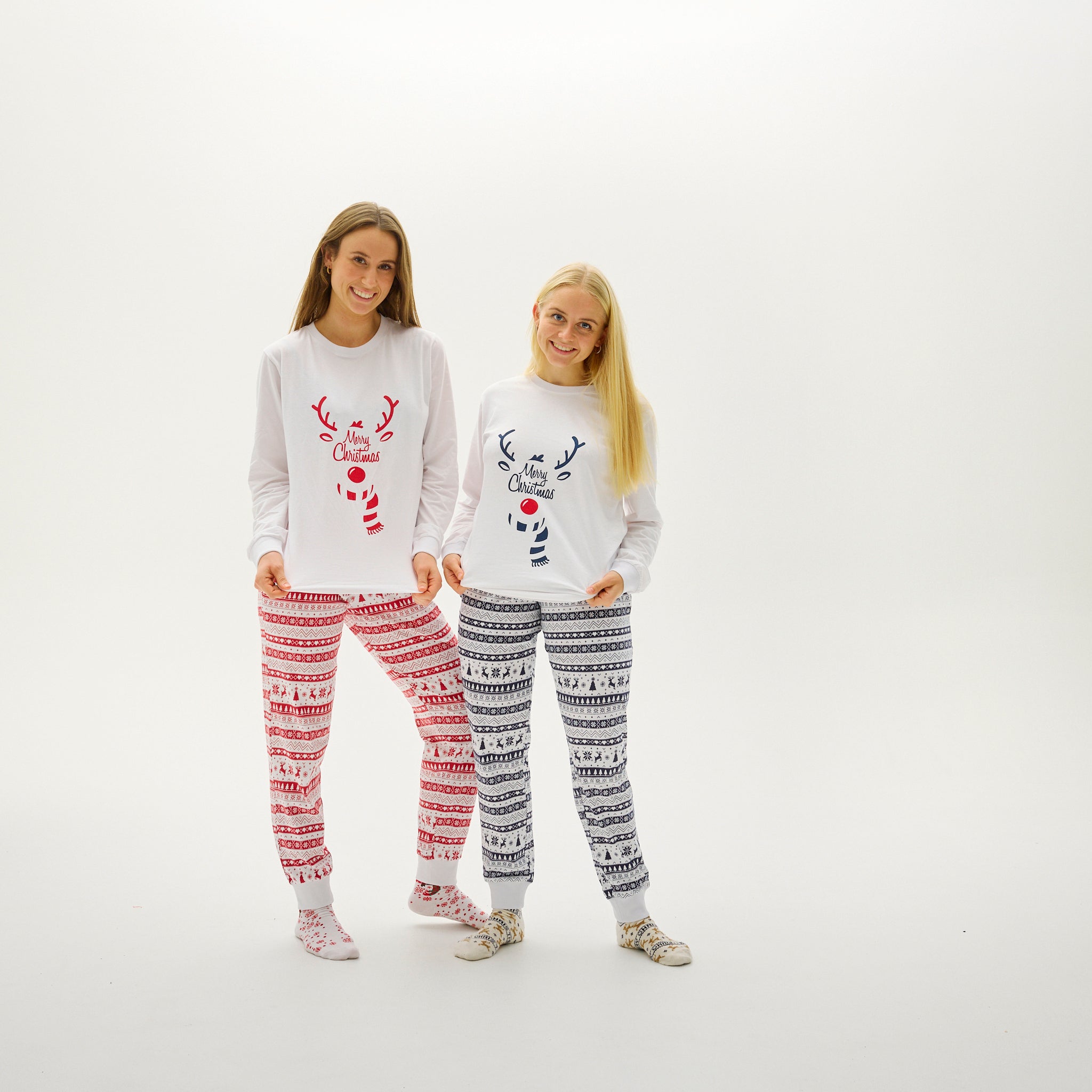 R&B | Süßer Weihnachts-Schlafanzug Rot Damen