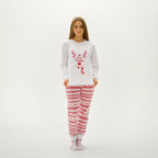 R&B | Süßer Weihnachts-Schlafanzug Rot Damen