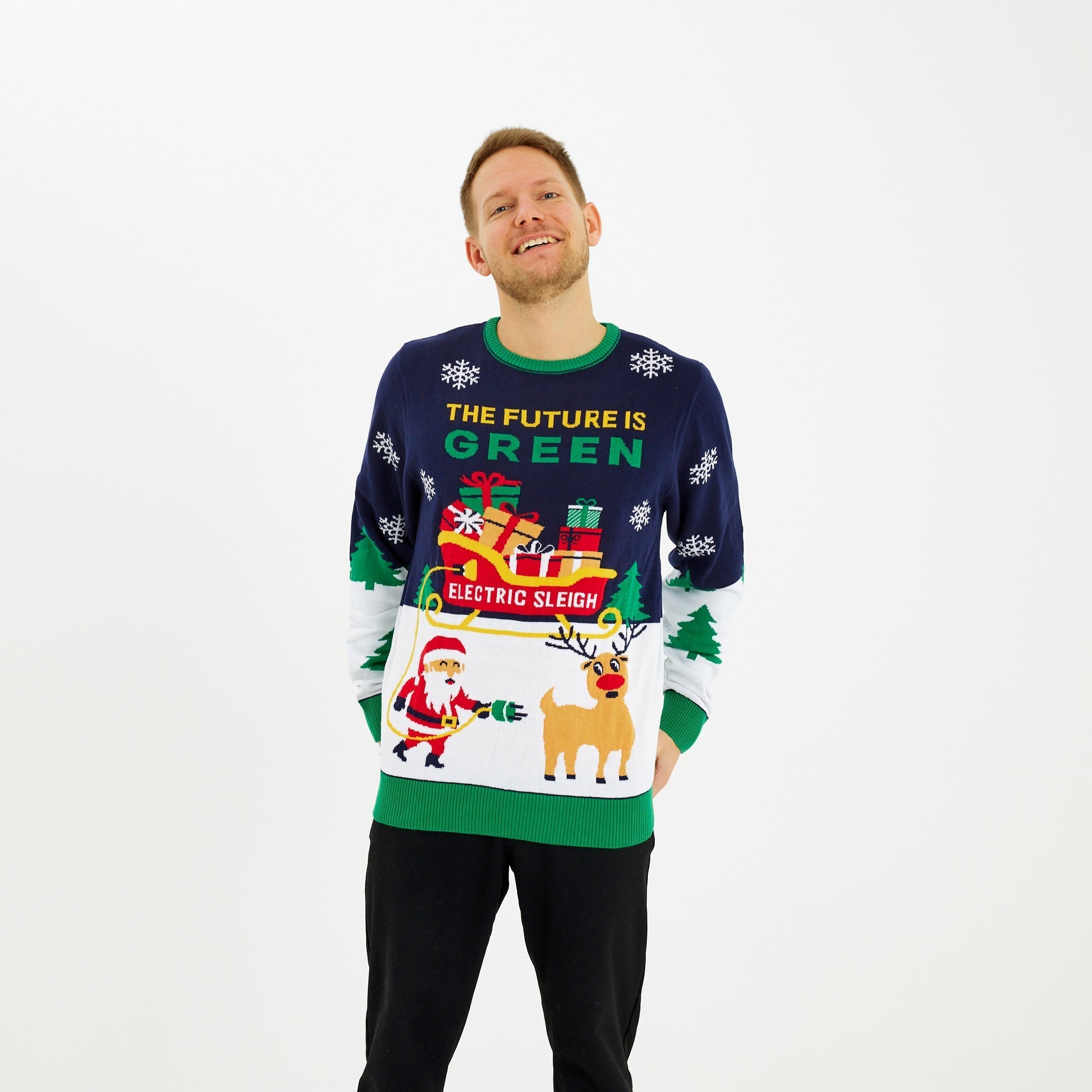 R&B | Der elektrische Weihnachtspullover Herren