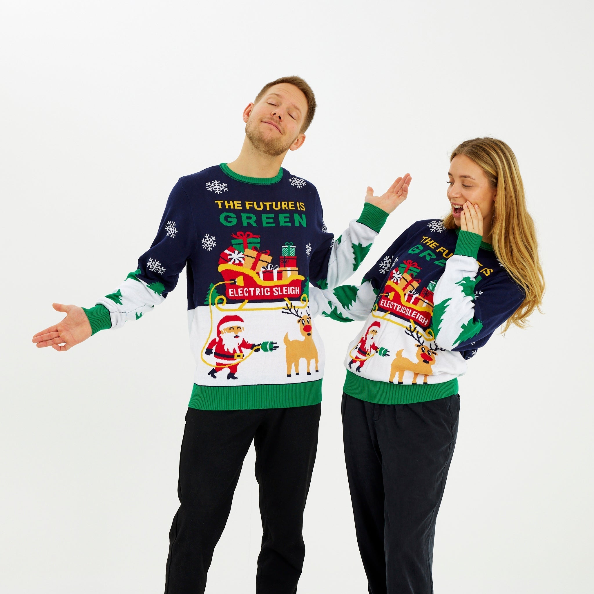 R&B | Der elektrische Weihnachtspullover Damen