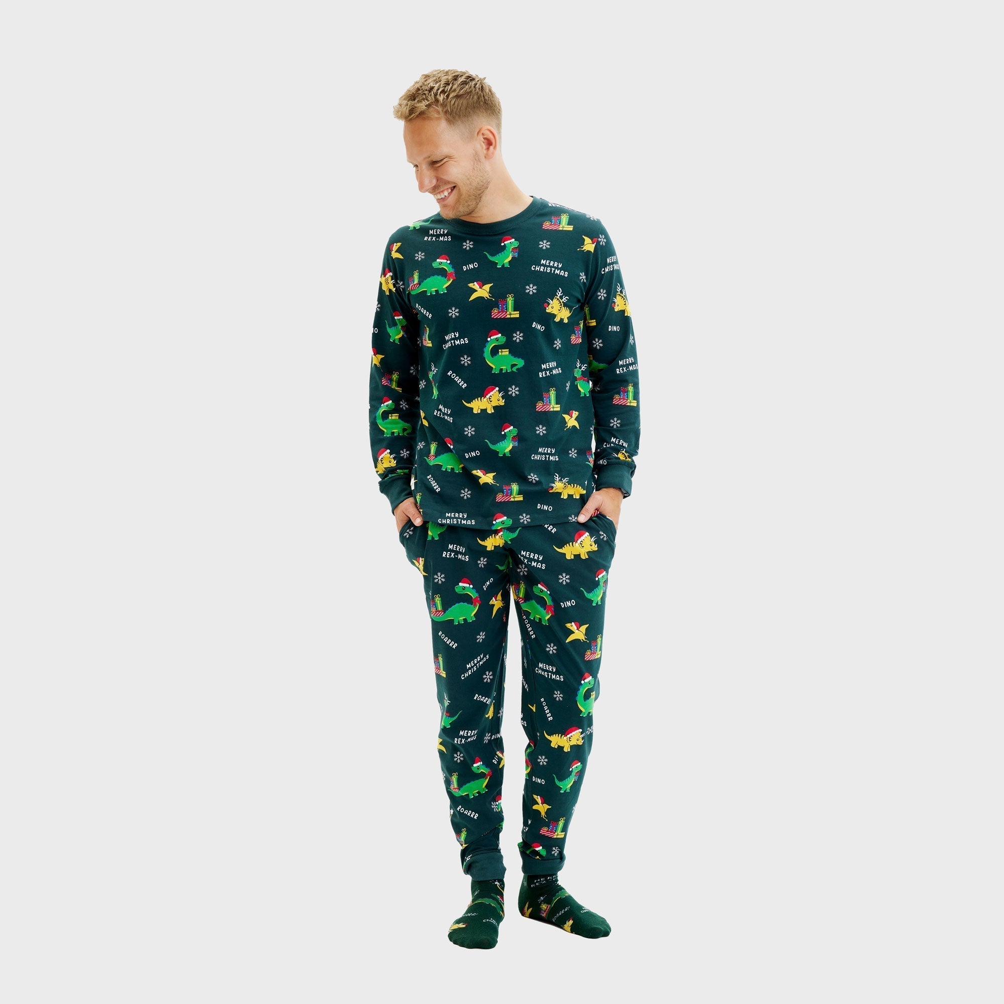 R&B | Dino Weihnachts-Pyjama Herren