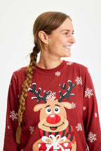 R&B | Rudolf's Sweet Christmas Pyjama Rot Damen