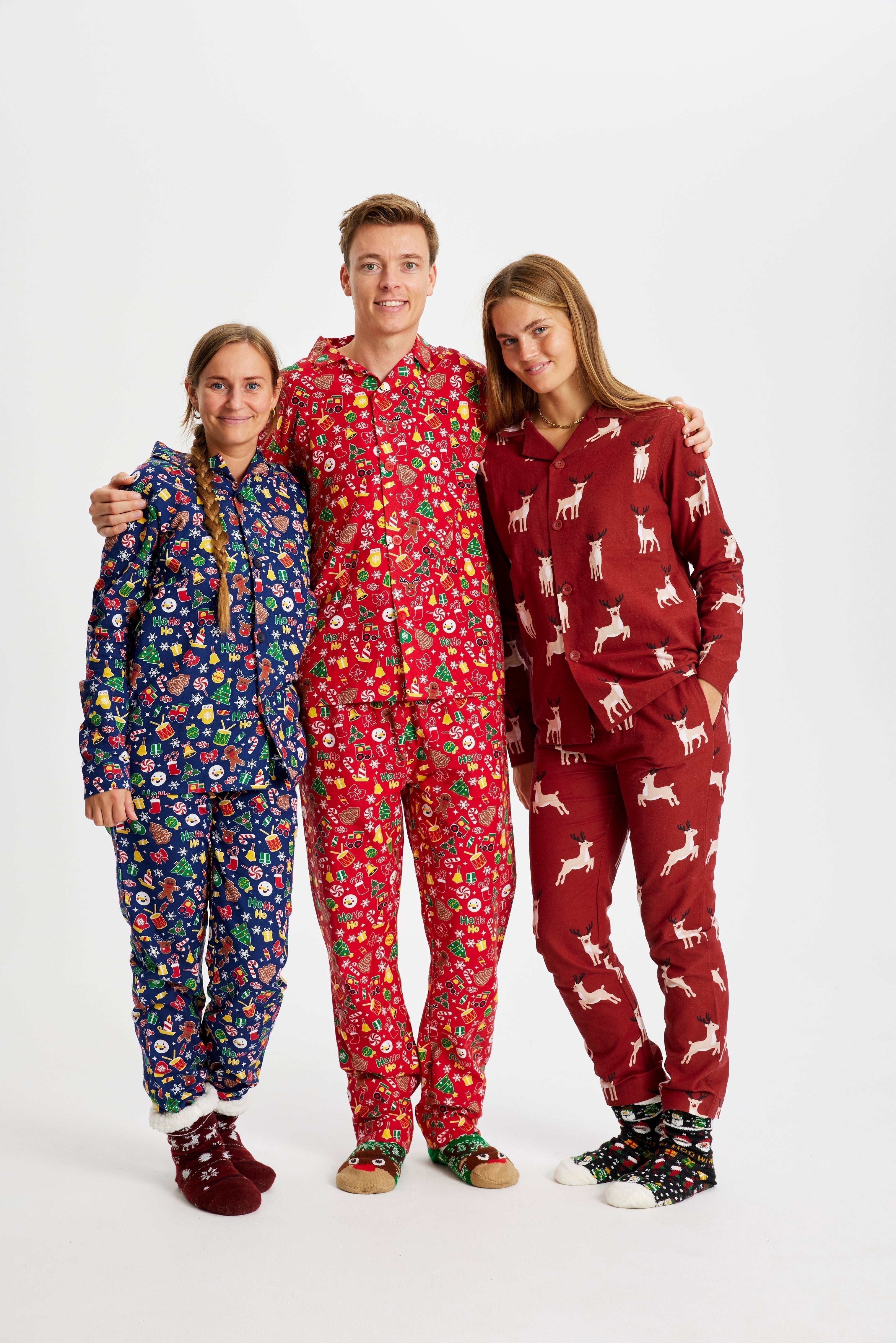 R&B | Rentier Weihnachten Schlafanzug Flanell Herren
