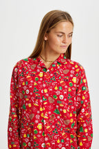 R&B | Verrückte Weihnachts-Pyjamas Flanell Rot Frauen