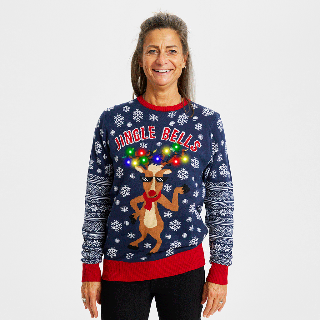 R&B | Jingle Bells Weihnachts-Pullover Frauen