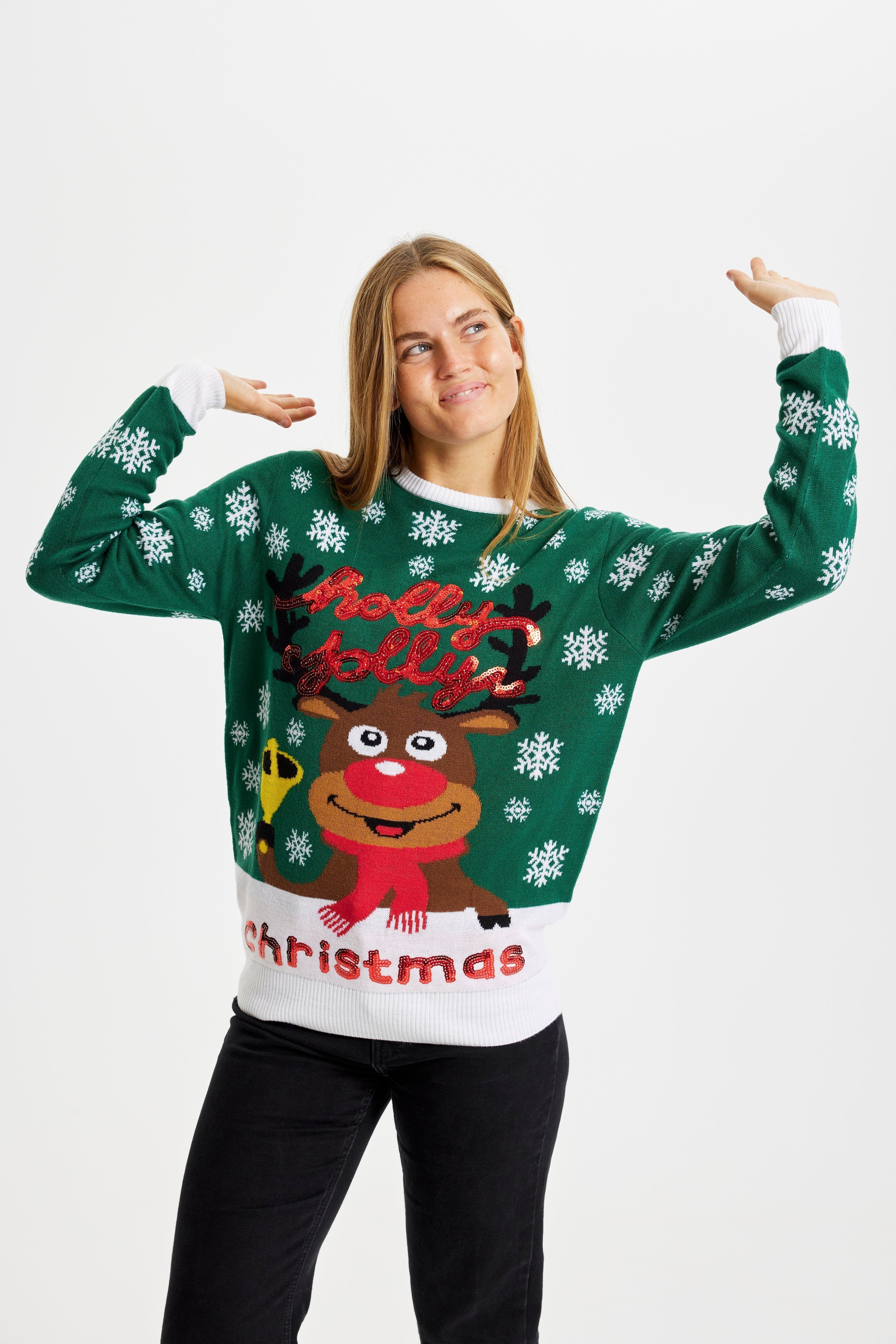 R&B | Holly Jolly Christmas Weihnachtspullover Frauen