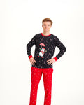 R&B | Fliegender Schneemann Weihnachts-Pyjama Herren