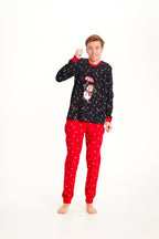 R&B | Fliegender Schneemann Weihnachts-Pyjama Herren
