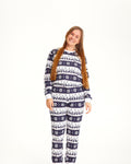 R&B | Rentier Weihnachten Schlafanzug Navy Damen