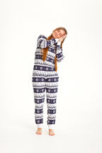 R&B | Rentier Weihnachten Schlafanzug Navy Damen