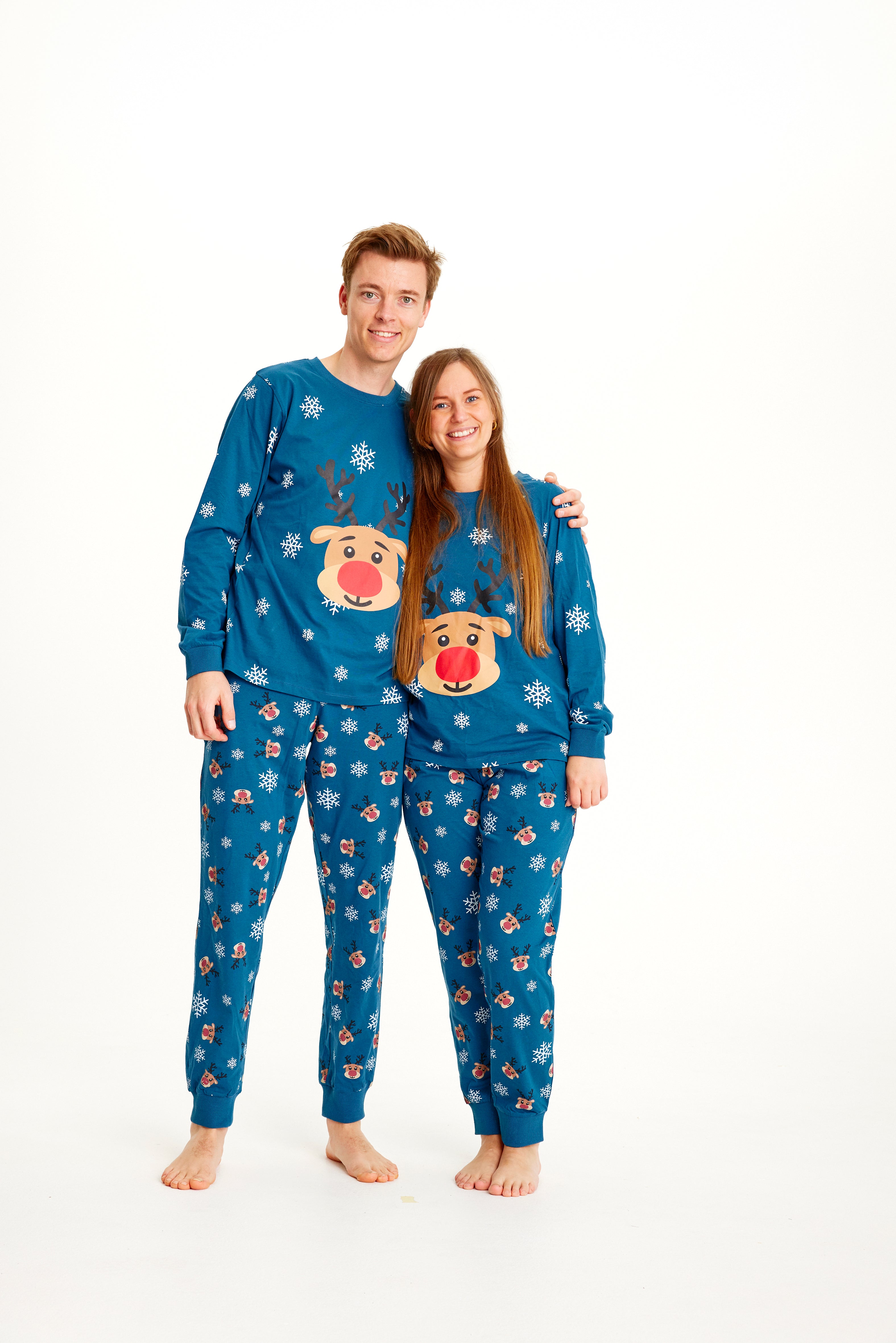 R&B | Rudolfs Weihnachts-Pyjama Blau Damen