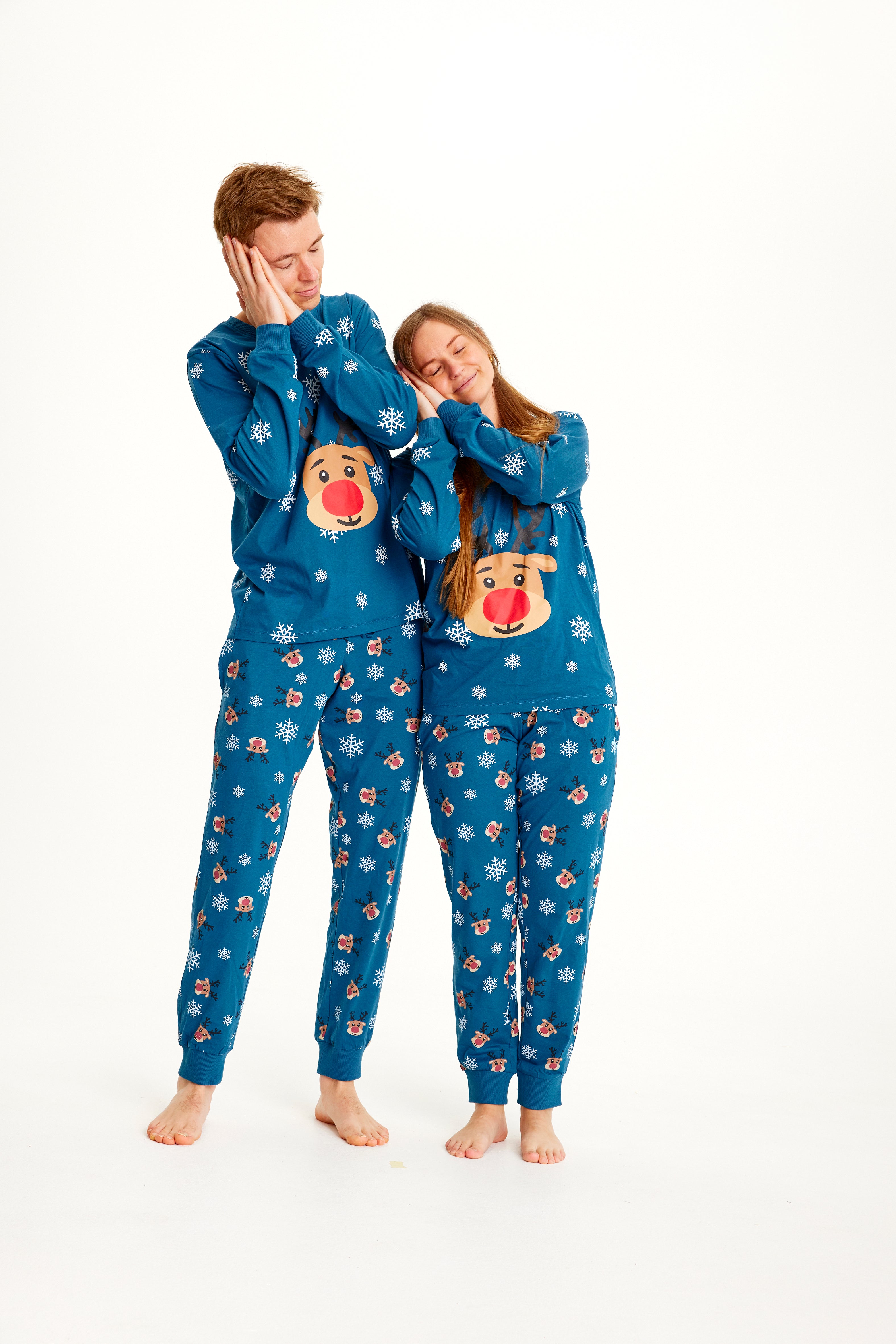 R&B | Rudolfs Weihnachts-Pyjama Blau Damen