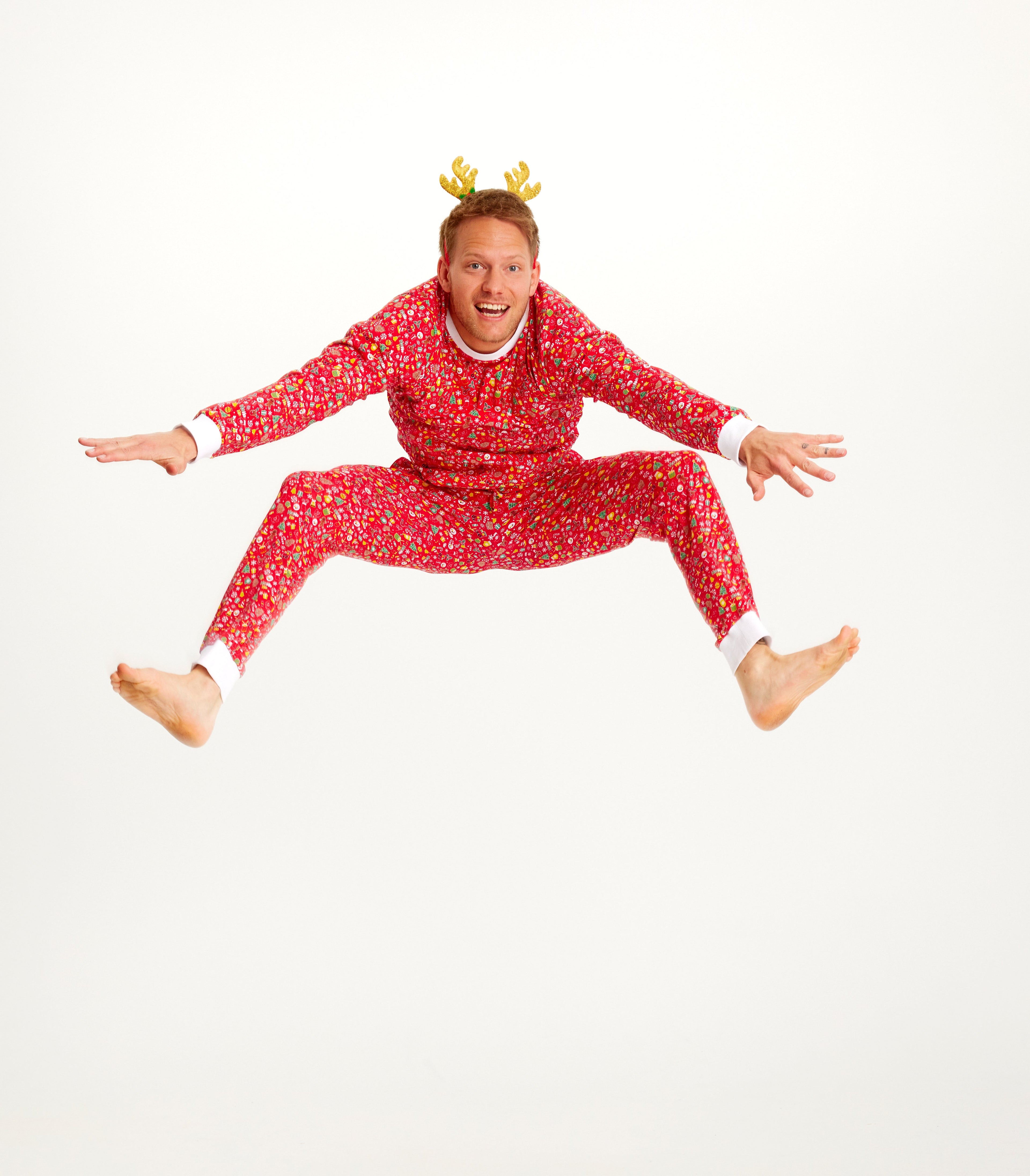 R&B | Verrückte Weihnachts-Pyjamas Rot Herren
