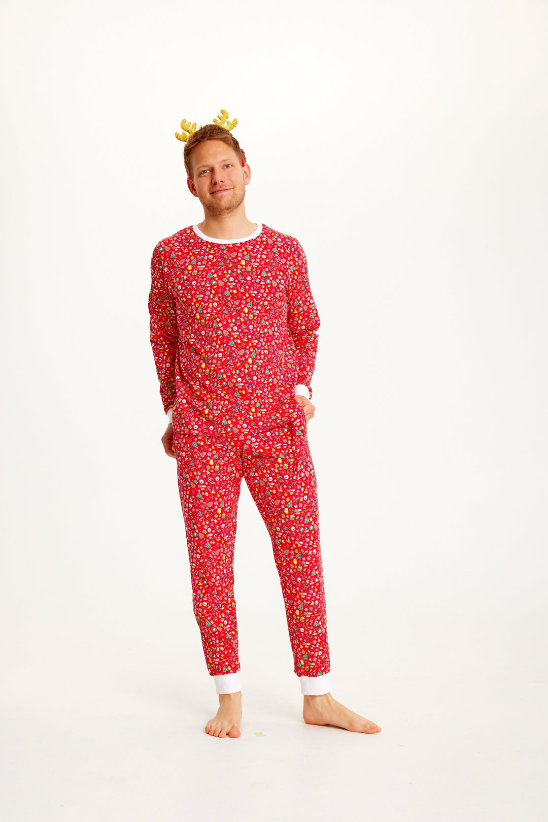 R&B | Verrückte Weihnachts-Pyjamas Rot Herren