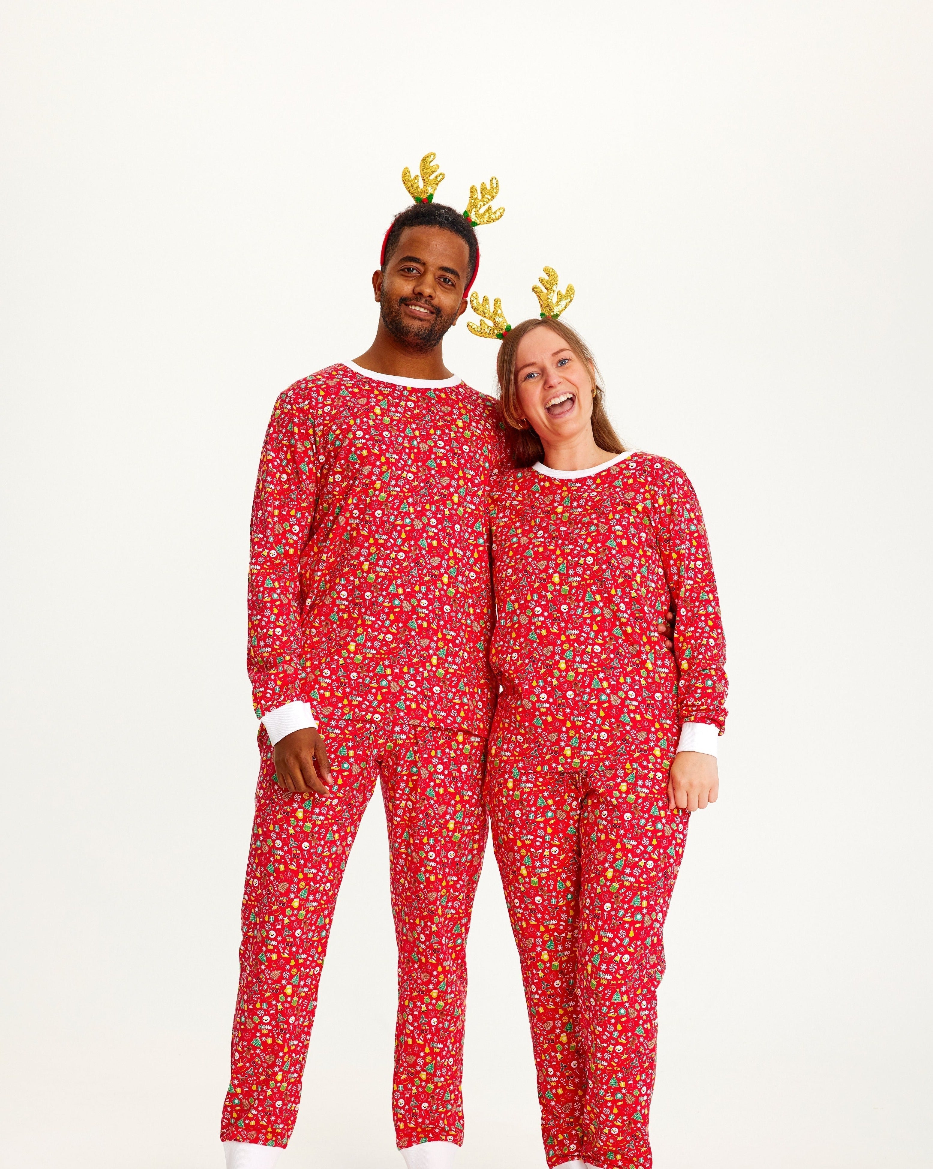 R&B | Verrückte Weihnachts-Pyjamas Rot Herren