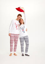 R&B | Süße Weihnachts-Pyjama Rot Herren