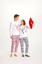 R&B | Süße Weihnachts-Pyjama Rot Herren