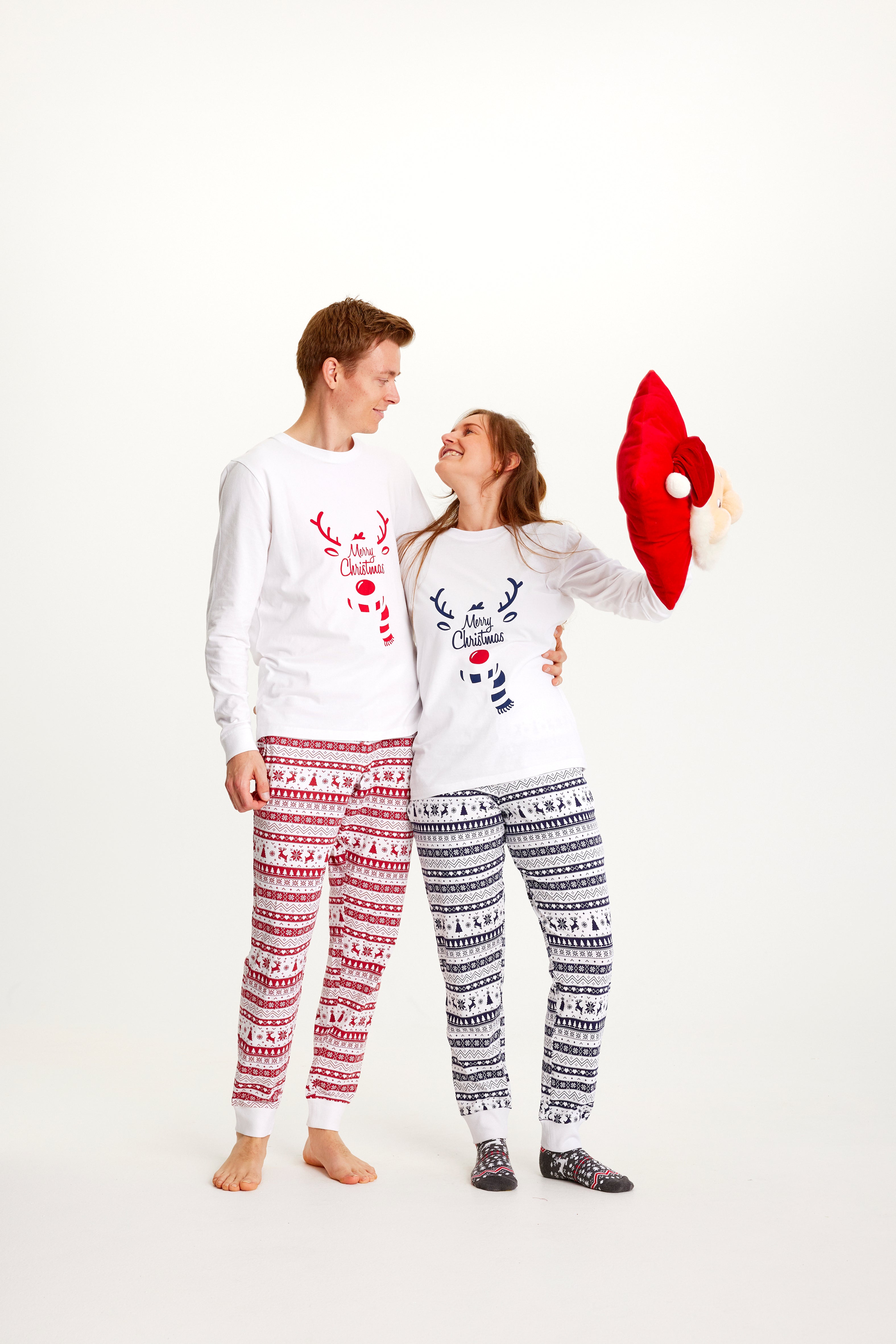 R&B | Süße Weihnachten Schlafanzug Blau Männer