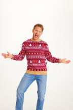 R&B | Frohe Weihnachten Weihnachtsstrickpullover Herren
