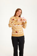 R&B | Der stilvolle Weihnachtspullover Beige Damen