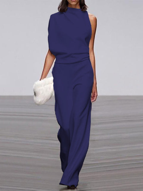 Eleganter Jumpsuit mit Rundhalsausschnitt für Alltag & Besondere Anlässe | R&B
