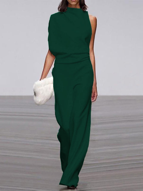 Eleganter Jumpsuit mit Rundhalsausschnitt für Alltag & Besondere Anlässe | R&B