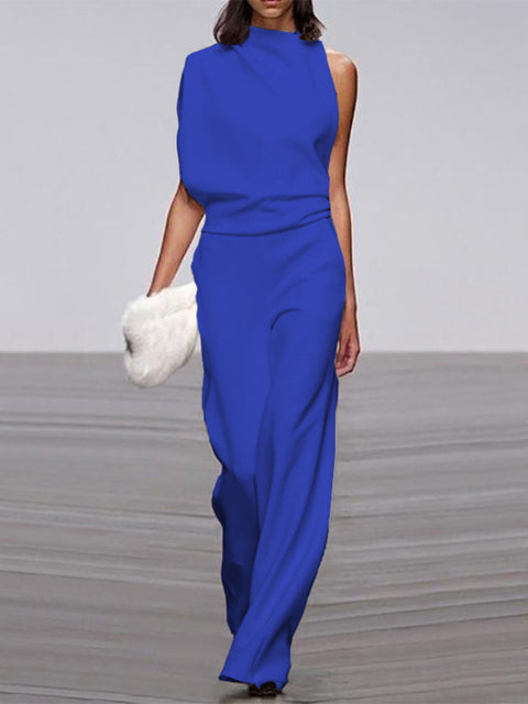 Eleganter Jumpsuit mit Rundhalsausschnitt für Alltag & Besondere Anlässe | R&B