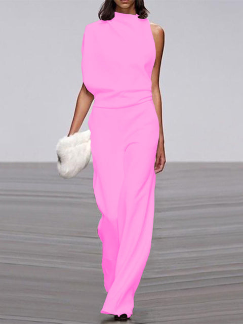 Eleganter Jumpsuit mit Rundhalsausschnitt für Alltag & Besondere Anlässe | R&B