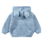 R&B Comfort Modische Bären-Kinderjacke aus dickem Samt