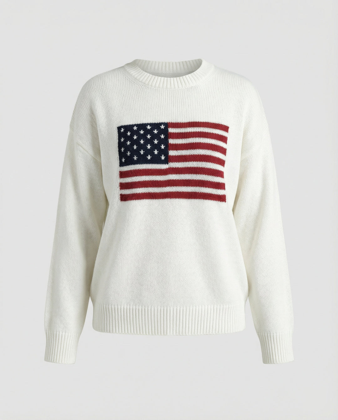 R&B | Amerikanische Flagge Rundhalsausschnitt Pullover