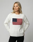 R&B | Amerikanische Flagge Rundhalsausschnitt Pullover