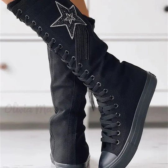 Schnürstiefel mit Quasten R&B