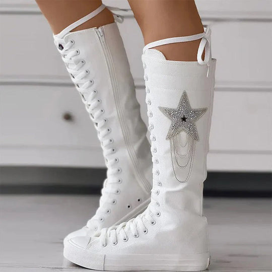 Schnürstiefel mit Quasten R&B