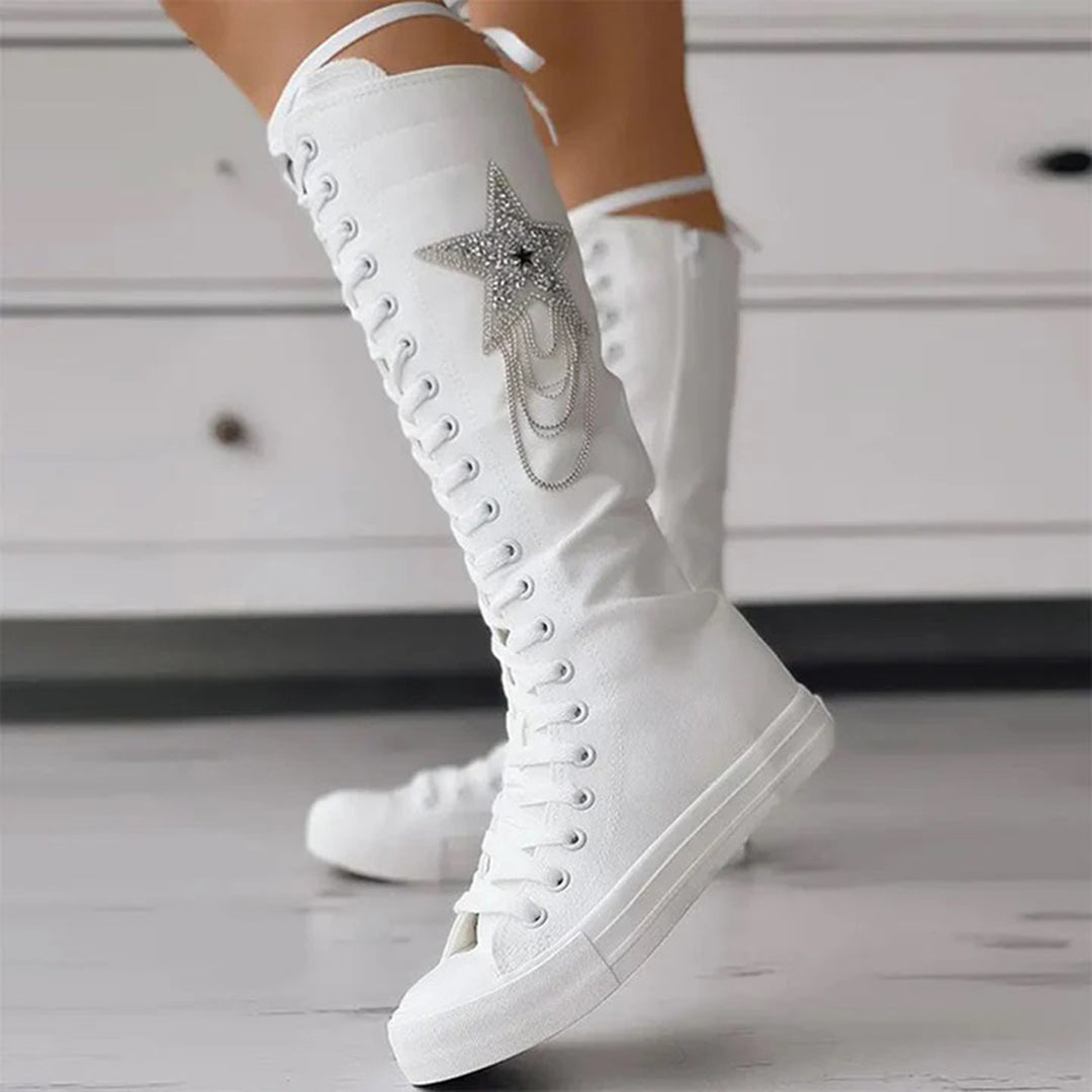 Schnürstiefel mit Quasten R&B