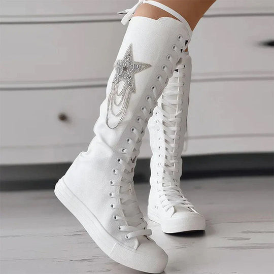 Schnürstiefel mit Quasten R&B
