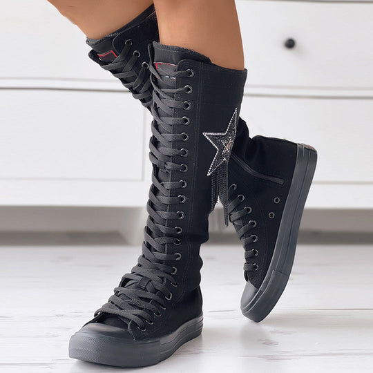 Schnürstiefel mit Quasten R&B