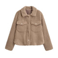 R&B | Kurze Damenjacke mit Teddyfleece