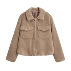 R&B | Kurze Damenjacke mit Teddyfell
