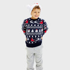 R&B | Der stilvolle Weihnachtspullover Navy Kinder