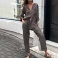 R&B | Langarmhemd und Hose Aus Baumwolle und Leinen für Damen