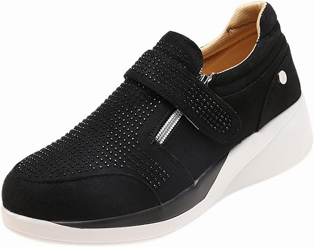 Shane Atmungsaktive Strass Reißverschuh Schuhe R&B