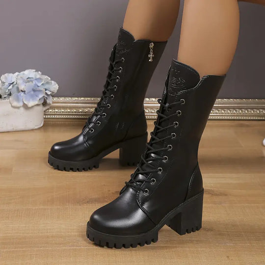 R&B | Damen Schnürstiefel Combat Boots