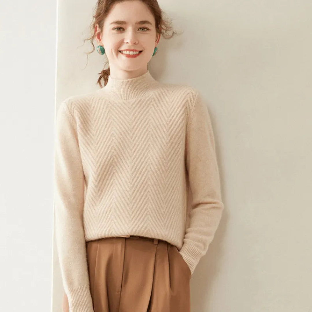 R&B | mit Chevron-Muster und Mock Neck