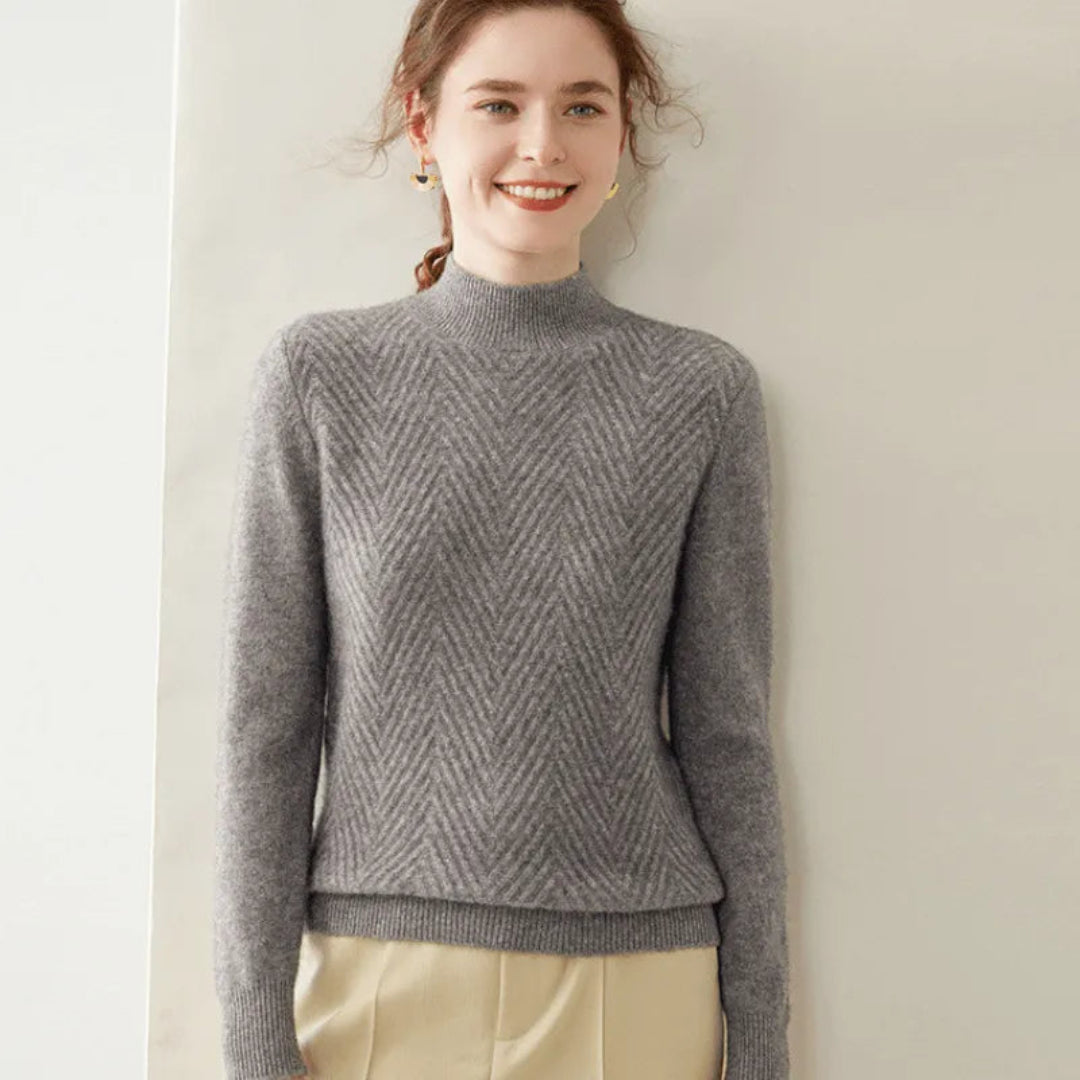 R&B | mit Chevron-Muster und Mock Neck