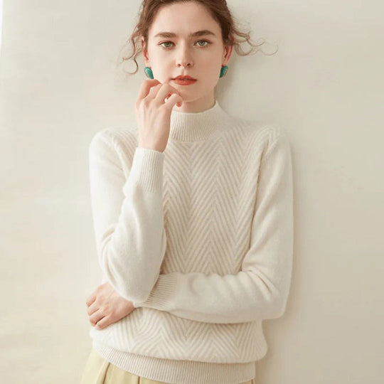 R&B | mit Chevron-Muster und Mock Neck