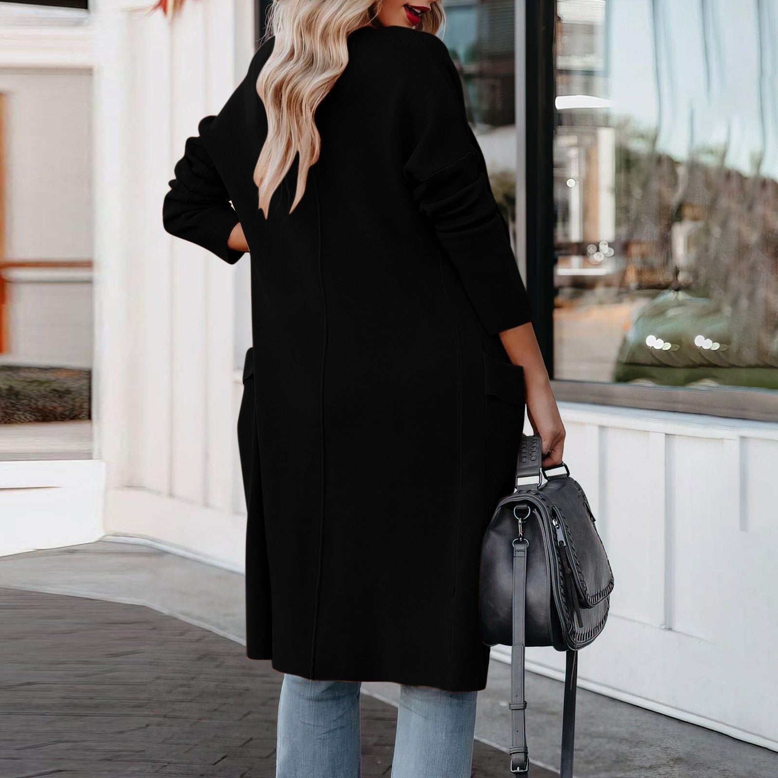 R&B | Eleganter Strick Winter Wildledermantel