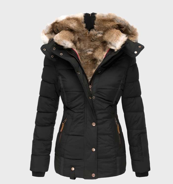 R&B | Slim Fit Damen Winterjacke mit Kapuze