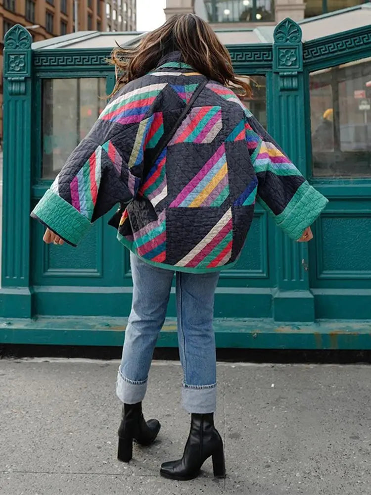 R&B | Elegante Vintage Bohème Steppjacke für Damen
