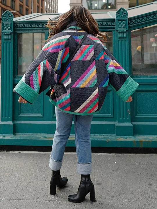 R&B | Elegante Vintage Bohème Steppjacke für Damen